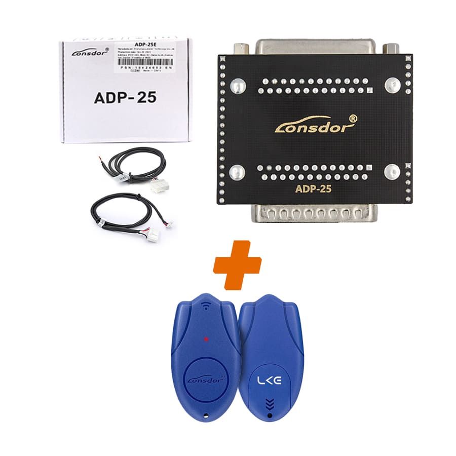 Bundle Lonsdor ADP 8A 4A Adapter and LKE Emulator Battery Type CR2025